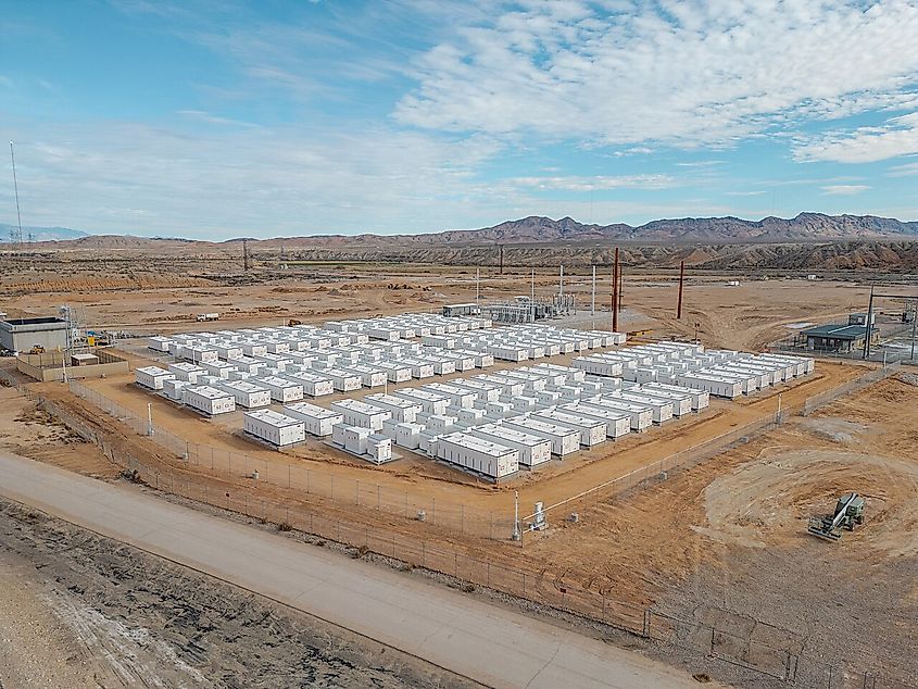 The Reid Gardner Battery Energy Storage project near Moapa, Nevada.