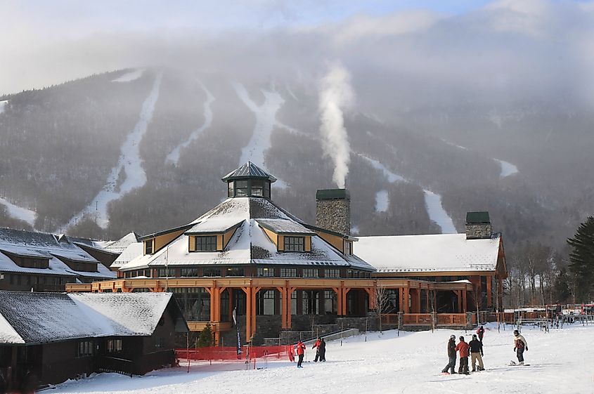 Base ski lodge in Stowe, Vermont.