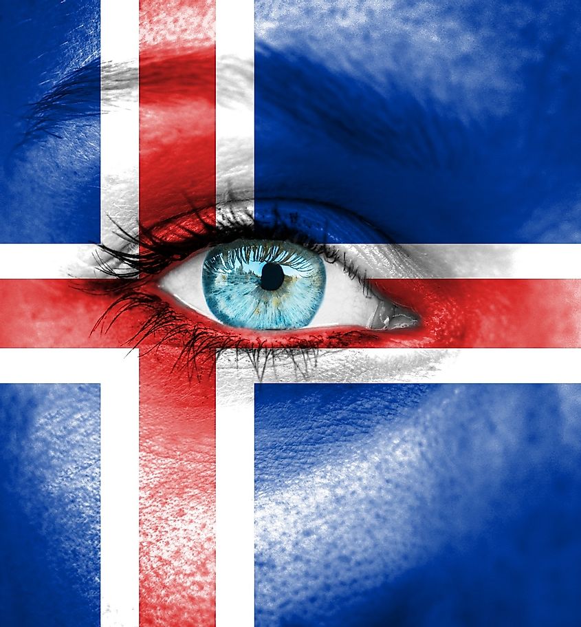 Icelandic Woman With Blue Eyes 