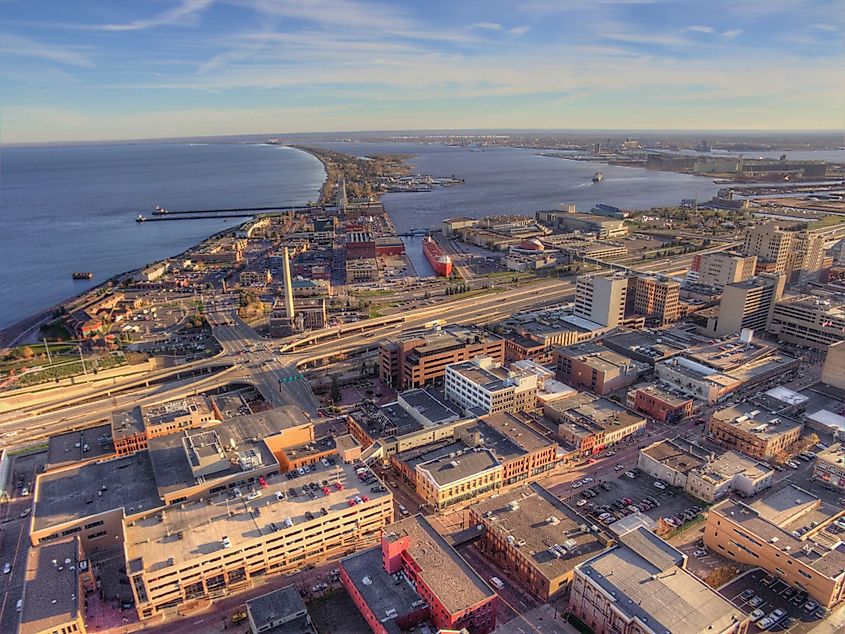 Aerial view of Duluth, Minnesota