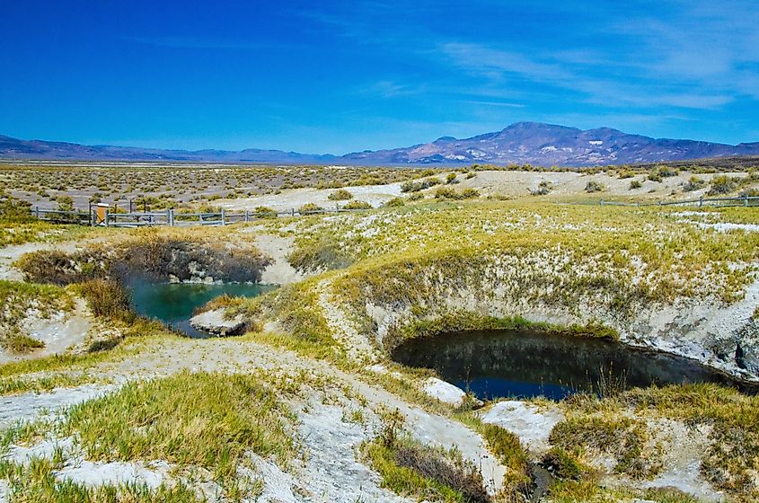 The interesting landscape of the Black Rock Desert.