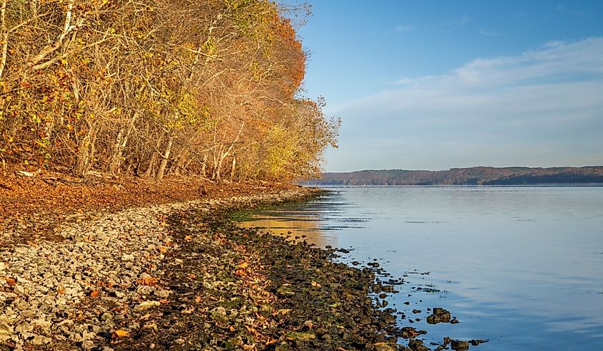 Tennessee River at Colbert Ferry Park, Natchez Trace National Parkway, Alabama 