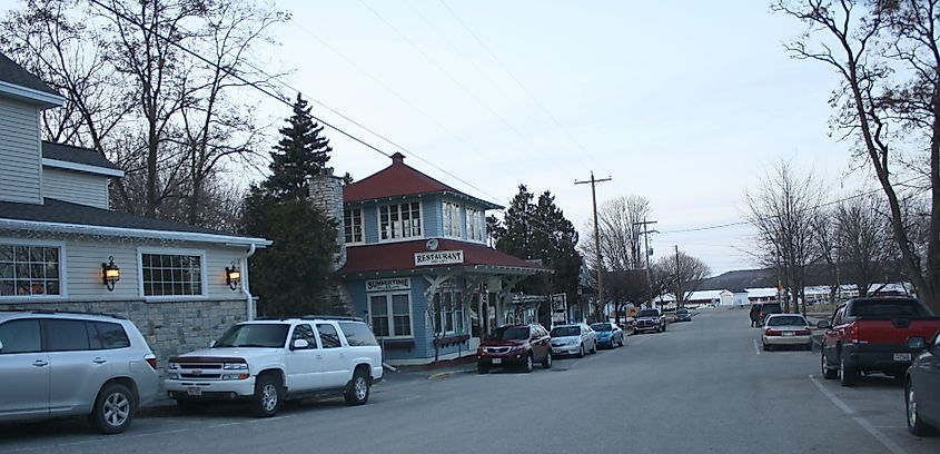 The Welcker's Resort Historic District in Fish Creek, Wisconsin, listed on the National Register of Historic Places.