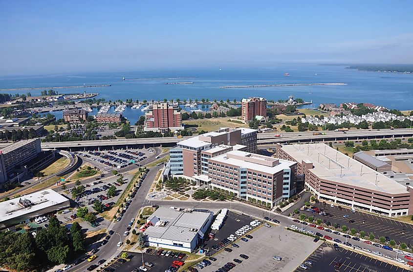 Lake Erie and Buffalo, viewed from Buffalo City Hall, New York