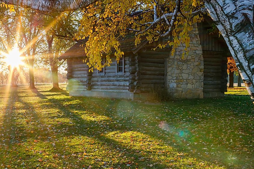 Historical landmark in Pepin County, Wisconsin Little House Wayside Cabin