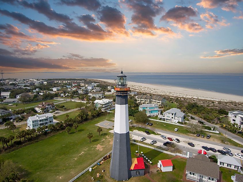 Historic Tybee Island Gerogia Light Station Lighthouse in Tybee Island, Georgia.