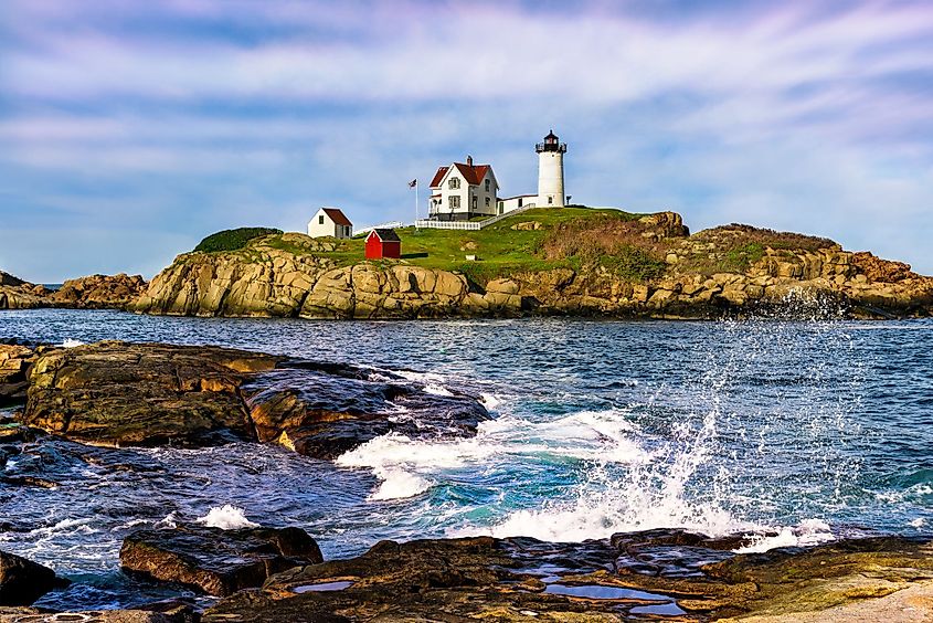 Cape Neddick Light (the "Nubble") in York, Maine.
