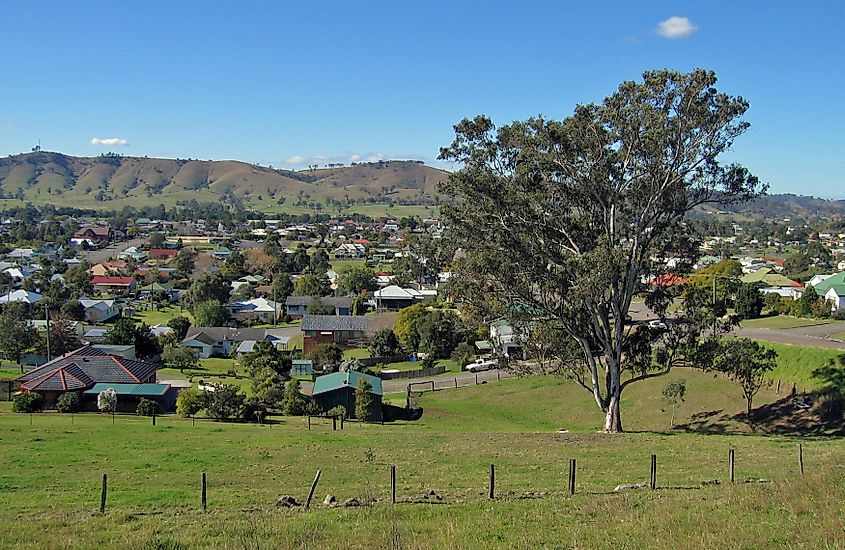View of Dungog from Hospital Road.