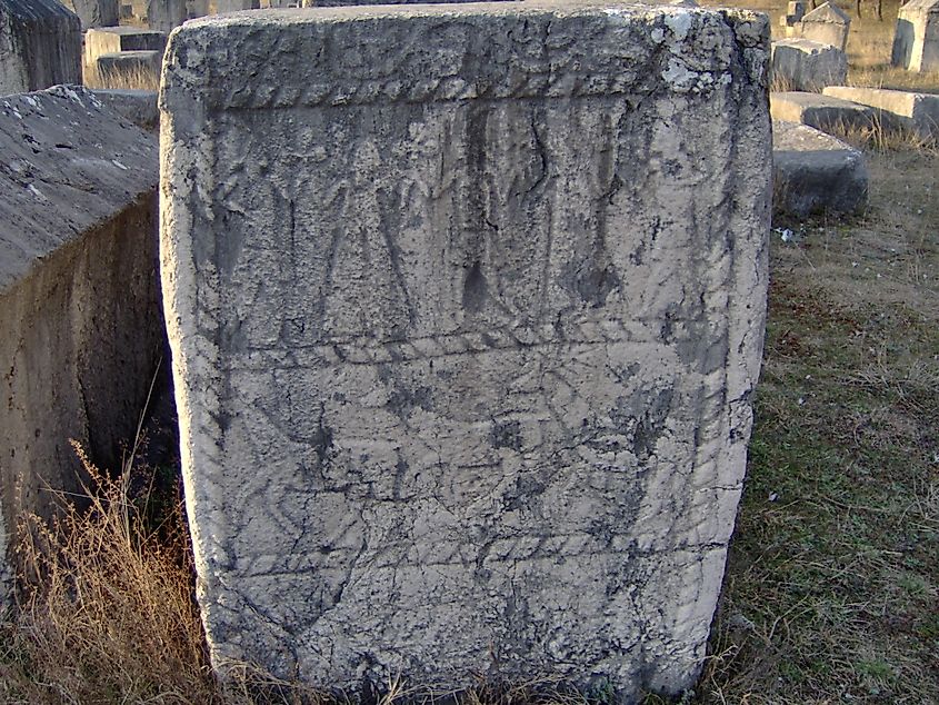 Stecak from Radimlja, Hercegovina showing linked figures