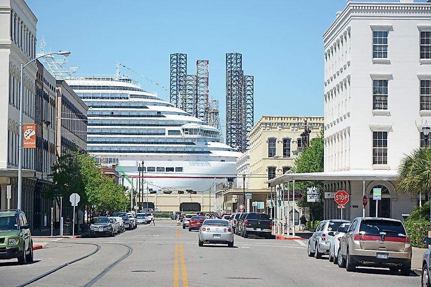 Galveston city streets, Texas, North America