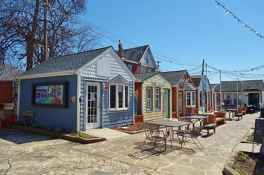 A pedestrian area in Millville, in Cumberland County, New Jersey