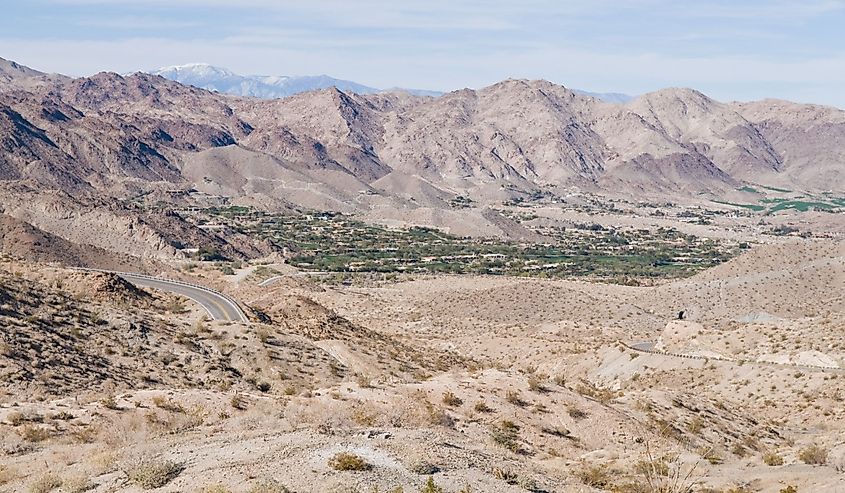 The Santa Rosa and San Jacinto Mountains near Palm Desert California