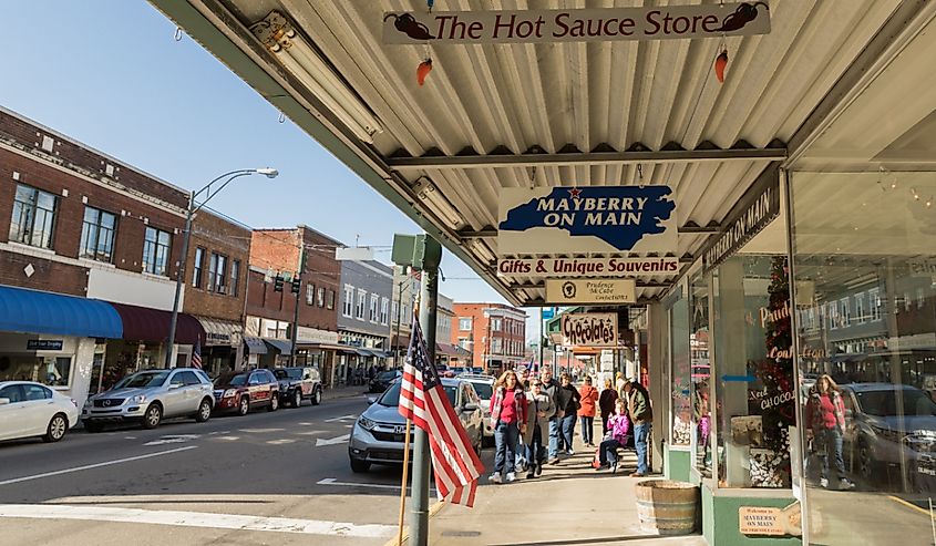 Main Street Mount Airy, North Carolina.