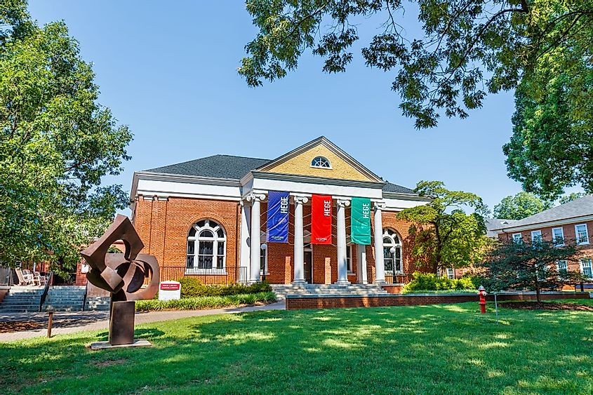 Hege Library at Guilford College in Greensboro, North Carolina