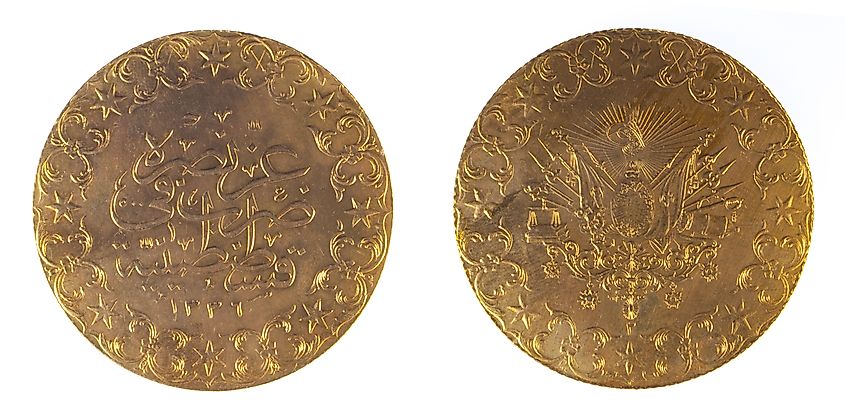 Gold coins from the Ottoman Empire.