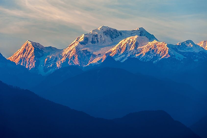 Kangchenjunga on the India-Nepal border.