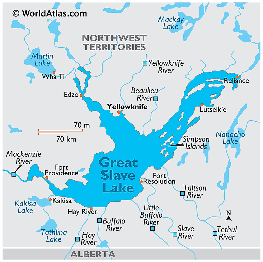Great Slave Lake map