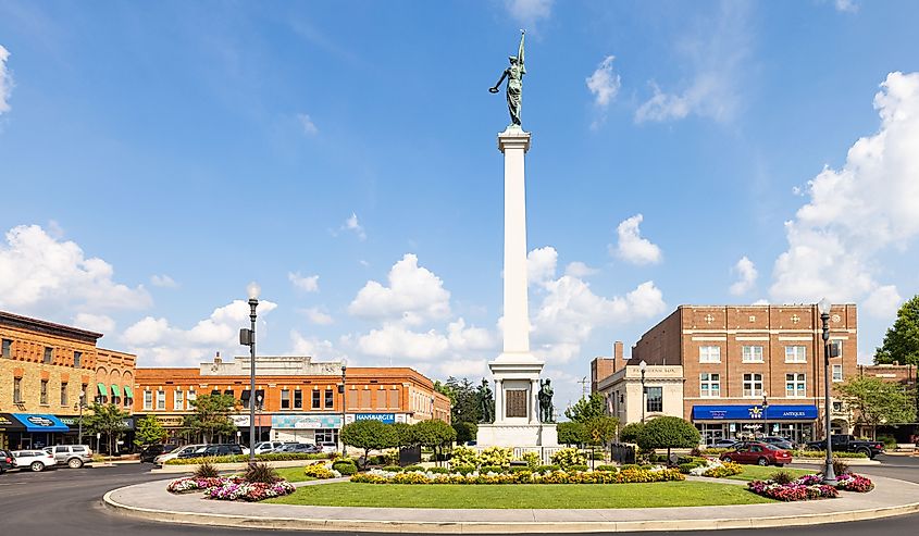 Steuben County Soldiers Monument in Angola, Indiana.