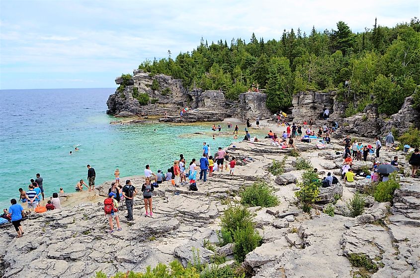 The Bruce Peninsula National Park in Tobermory, Ontario