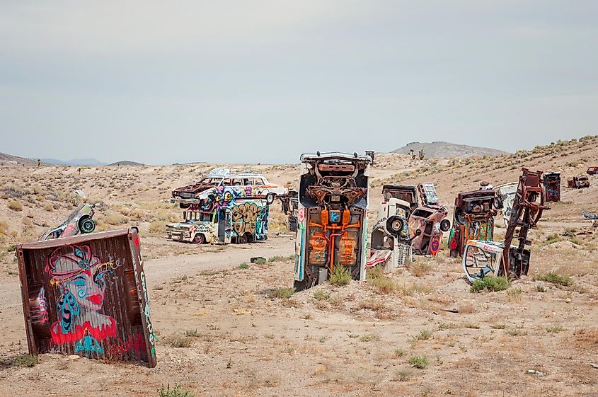 International Car Forest of the Last Church in Goldfield, Nevada. 