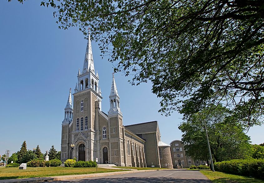 Joliette, Quebec, Canada - 06-07-2021: Saint-Charles-Borromée Cathedral in Joliette