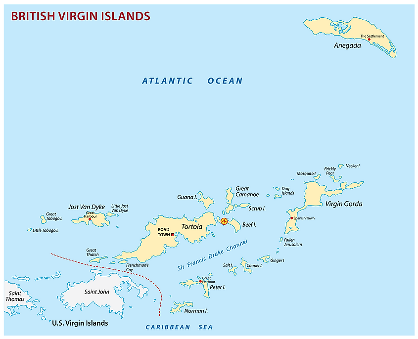 British Virgin Islands map