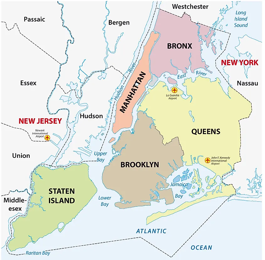all five boroughs of new york city