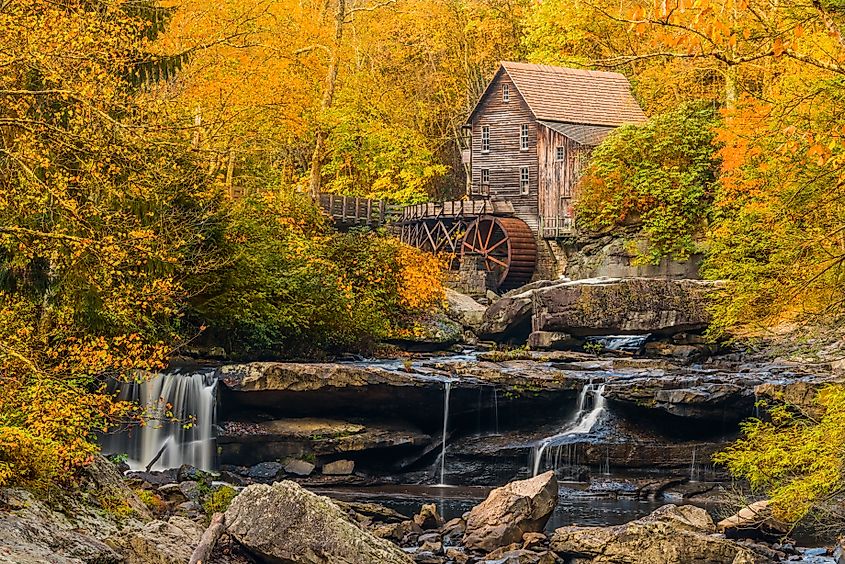 Glade Creek Grist Mill near Fayeteville. 