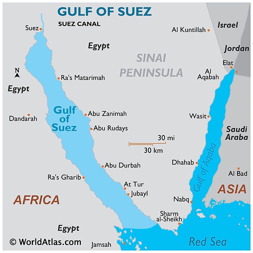 Gulf of Suez map