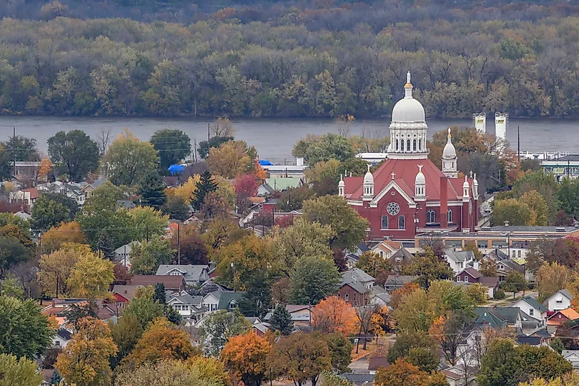 Winona, Minnesota, along the Mississippi River.