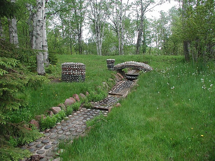 Cobblestone features in Tofte Park in Tofte, Minnesota. 