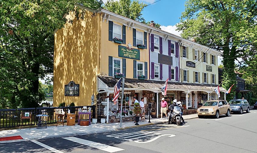 The historic town of Lambertville, New Jersey.