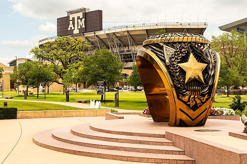 Texas A&M University campus in College Station, Texas.