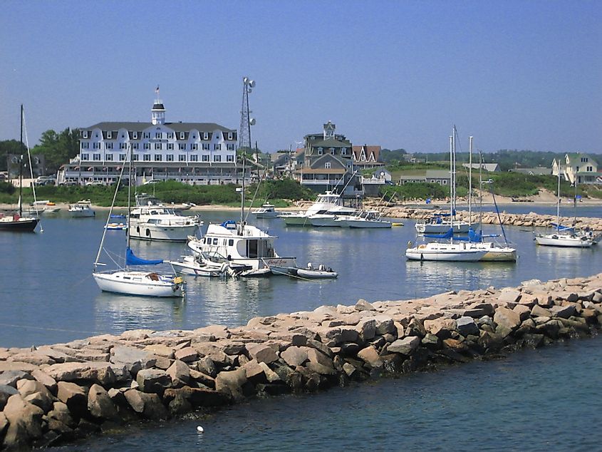 A view of the Block Island harbor