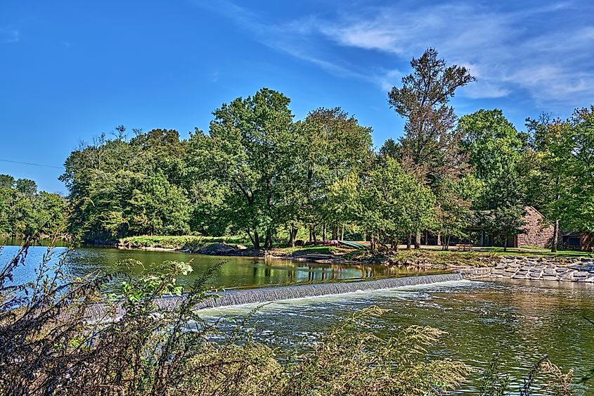 Neshaminy Creek in Tyler State Park in Bucks County, Pennsylvania