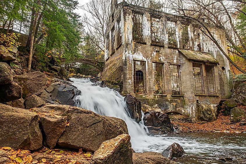 A waterfall in Gatineau Park Quebec, on Meech creek.