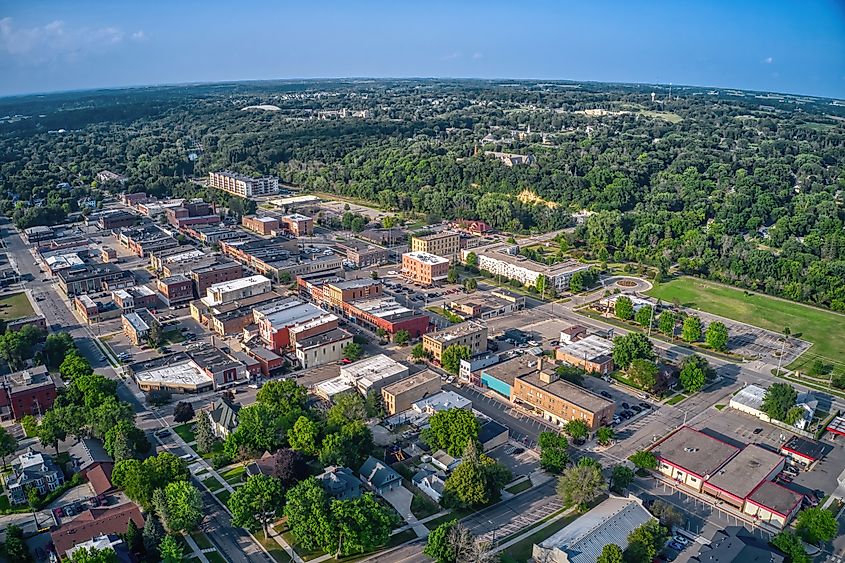 Aerial View of Faribault, Minnesota during Summer.