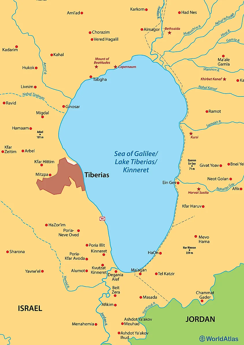 Sea Of Galilee Ancient Map