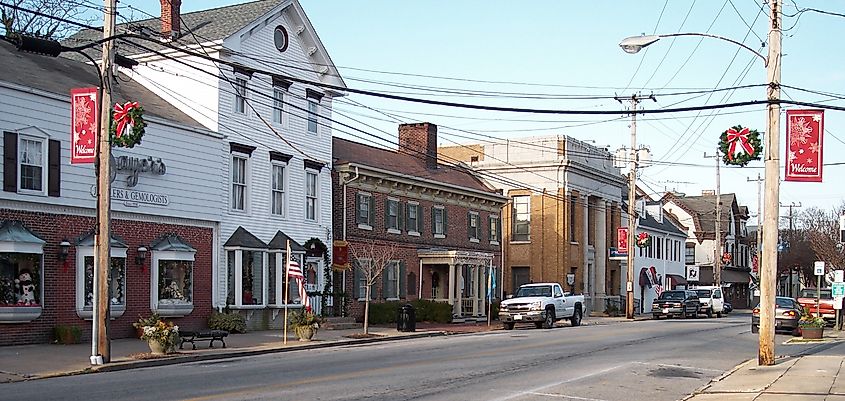 View of downtown Smyrna in Delaware.