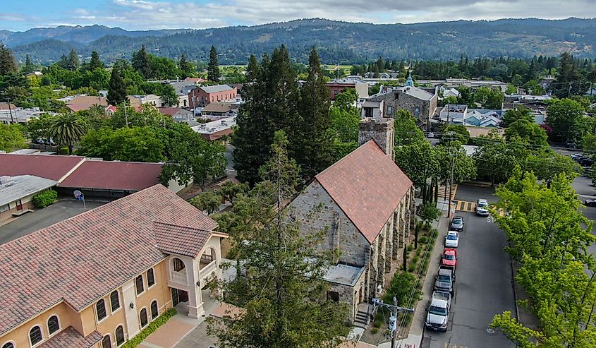 Street view in St. Helena, California