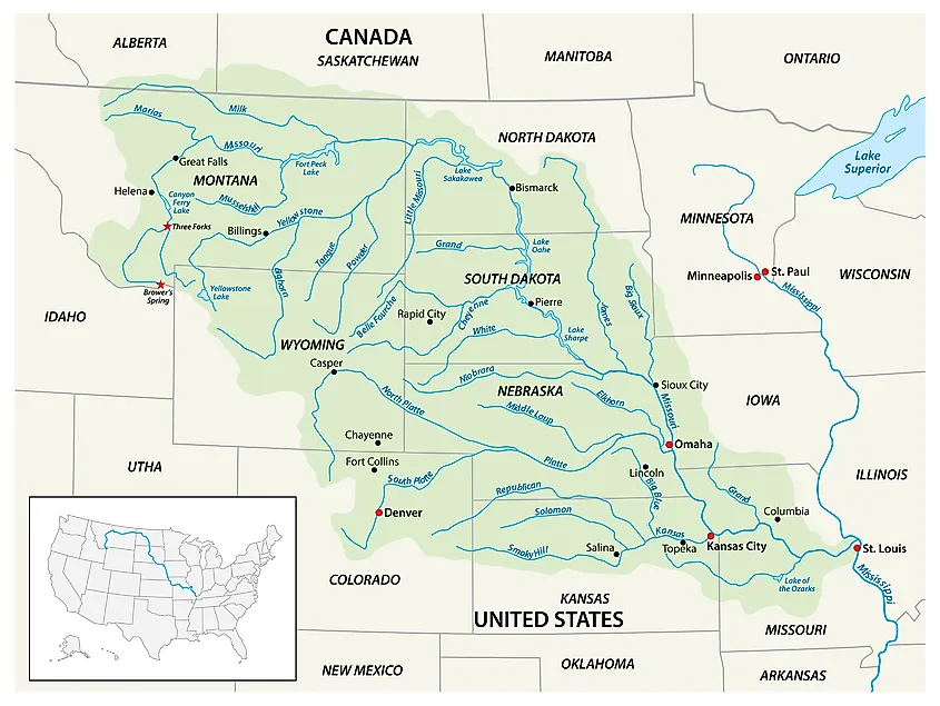 Missouri River map