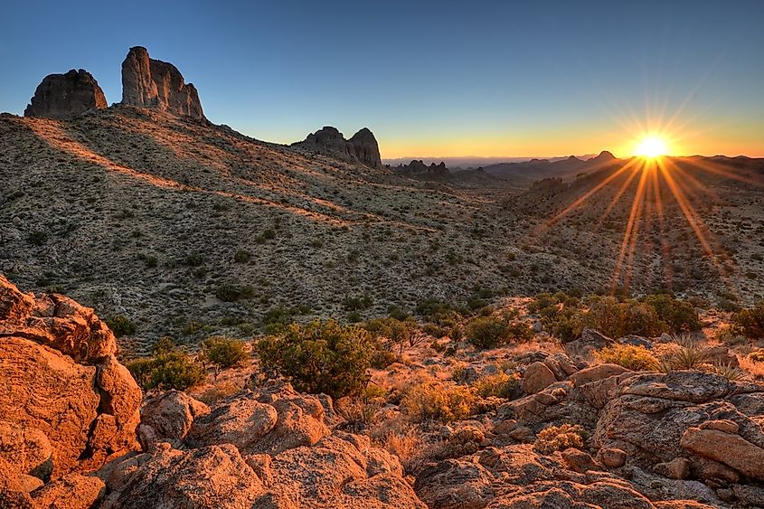 The landscape of the Mojave Desert.
