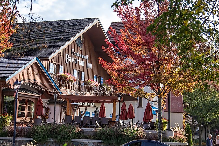 Exterior of the world-famous Bavarian Inn in Frankenmuth, Michigan, USA.