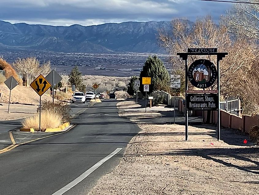 Street view in Corrales, New Mexico, via 