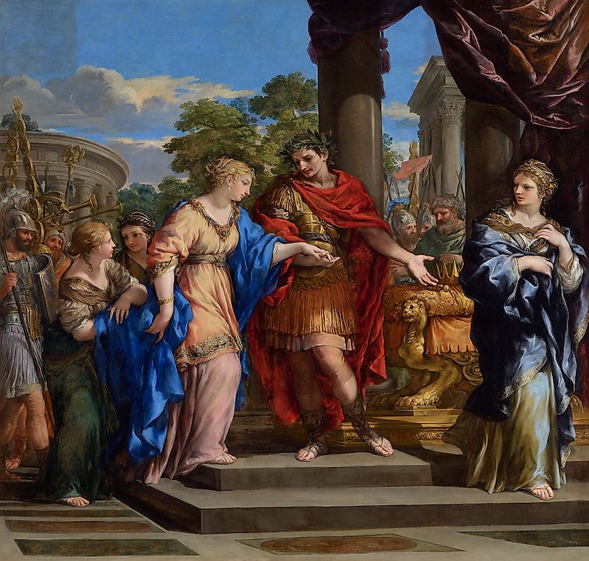 Caesar giving the Throne of Egypt to Cleopatra