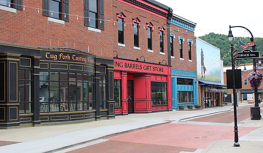 Downtown Pikeville Kentucky located around the University of Pikeville.