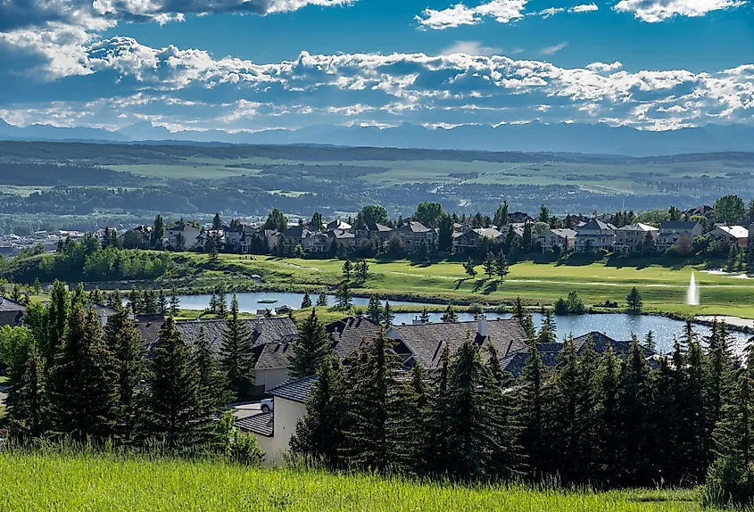 Overlooking Cochrane, Alberta, Canada.