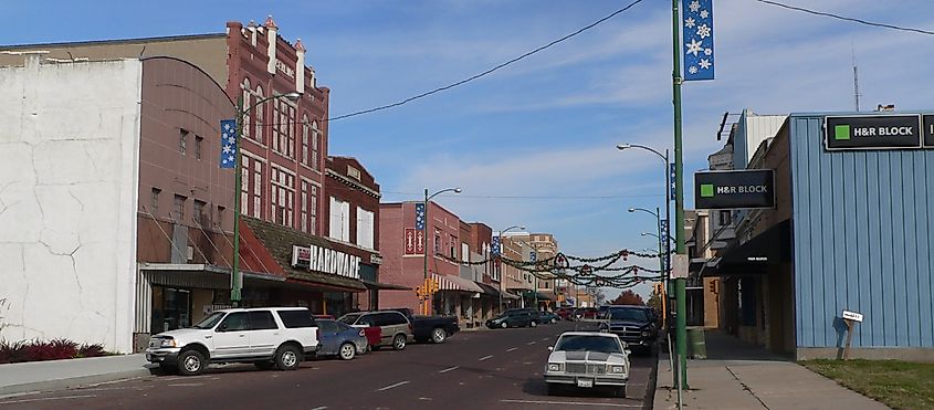 Stone Street in Falls City, Nebraska.