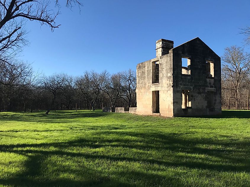 McKinney Homestead ruins in McKinney Falls State Park