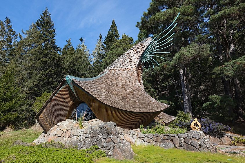 The Sea Ranch Chapel in Sea Ranch, Sonoma County, designed by James Hubbell